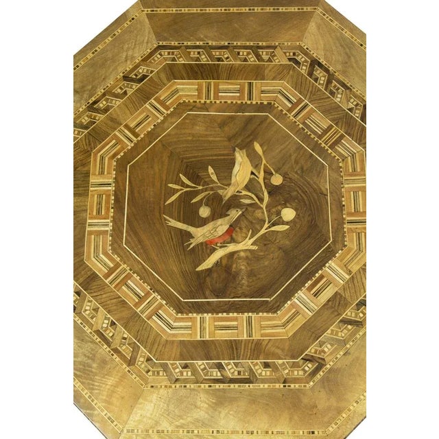 Biedermeier Marquetry Side Table, 1800s For Sale - Image 4 of 10