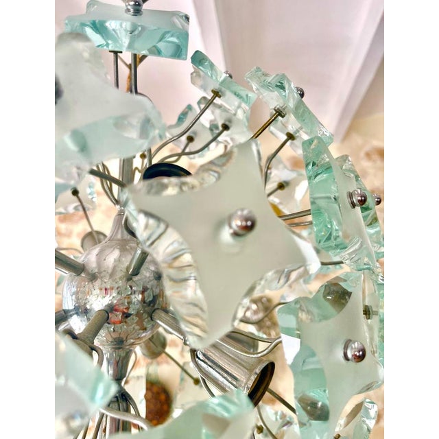 Sputnik Cut-Glass 13-Bulb Chandelier attributed to Fontana Arte, 1960s For Sale - Image 6 of 13