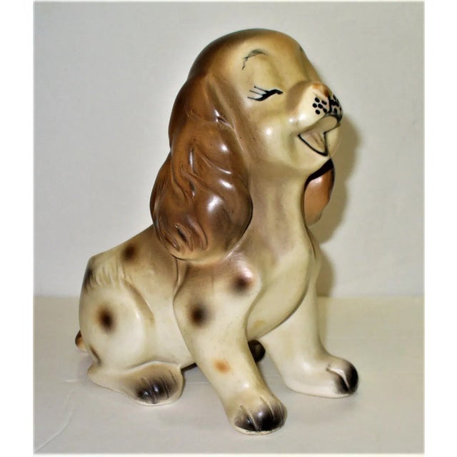 Vintage 1960s Hand Painted Napco Small Ceramic Dog Planter Made in Japan For Sale - Image 9 of 9