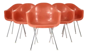 Armchairs by Charles & Ray Eames for Herman Miller, 1970s, Set of 6