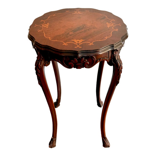 Antique Italian Inlay Occasional Table For Sale