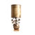 Striking vintage table lamp featuring an ornate brass base with floral and foliate motifs: Hollywood Regency meets...