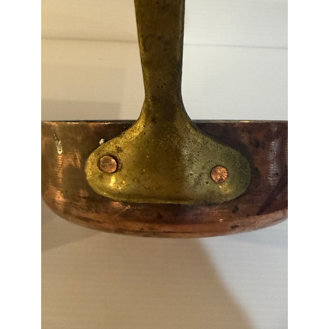 Antique 19th Century Copper Butter Warmer With Riveted Brass Handle & Tin-Lined Interior For Sale - Image 12 of 12