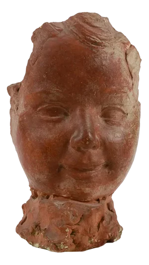 Italian Face Sculpture in Terracotta, 1900s