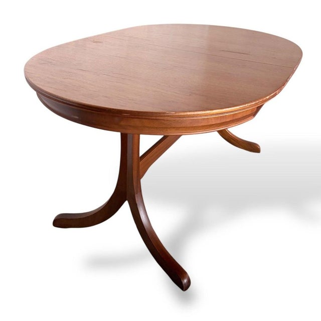 Wood Mid-Century Teak S-Form Oval Extending Dining Table, 1960s For Sale - Image 7 of 10