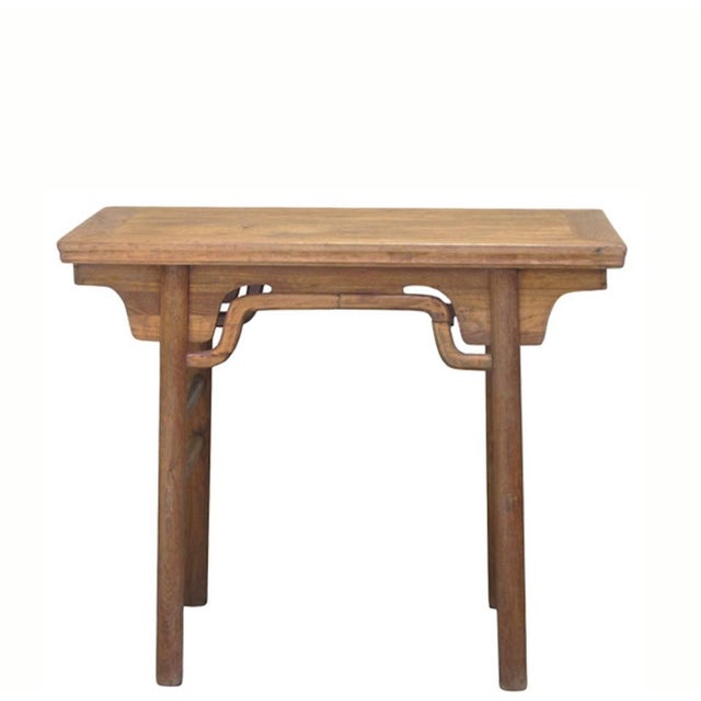 38" Long Elm Wine Table #17 For Sale