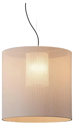 White Moaré L Pendant Lamp by Antoni Arola