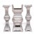 3 Piece Set of Chinese Gu Form Vases With a Tall Arched Handle Censer, C. 1900 For Sale - Image 13 of 13