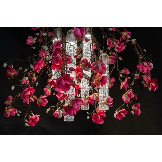Flower Power Fuchsia Magnolia Chandelier from VGnewtrend, Italy For Sale - Image 10 of 12