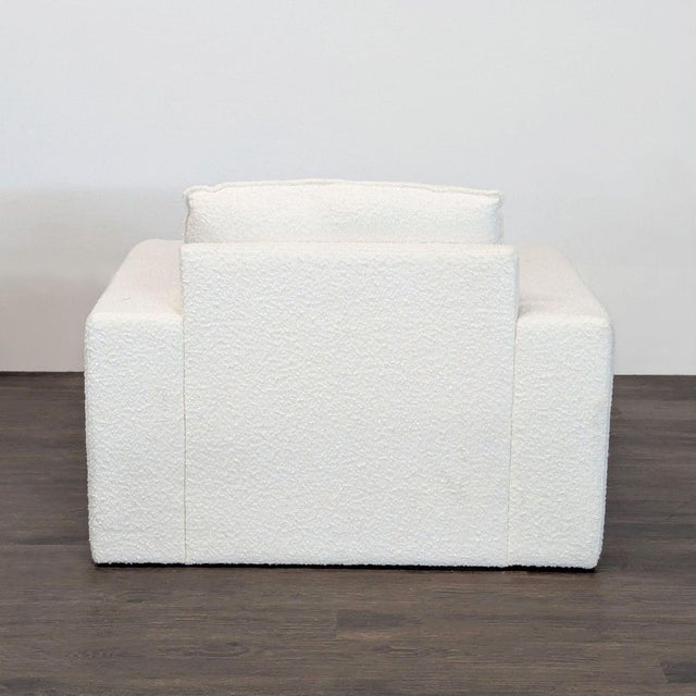 2020s Tov Furniture Maeve Modern White Lounge Chair, Plush Bouclé Upholstery For Sale - Image 5 of 7