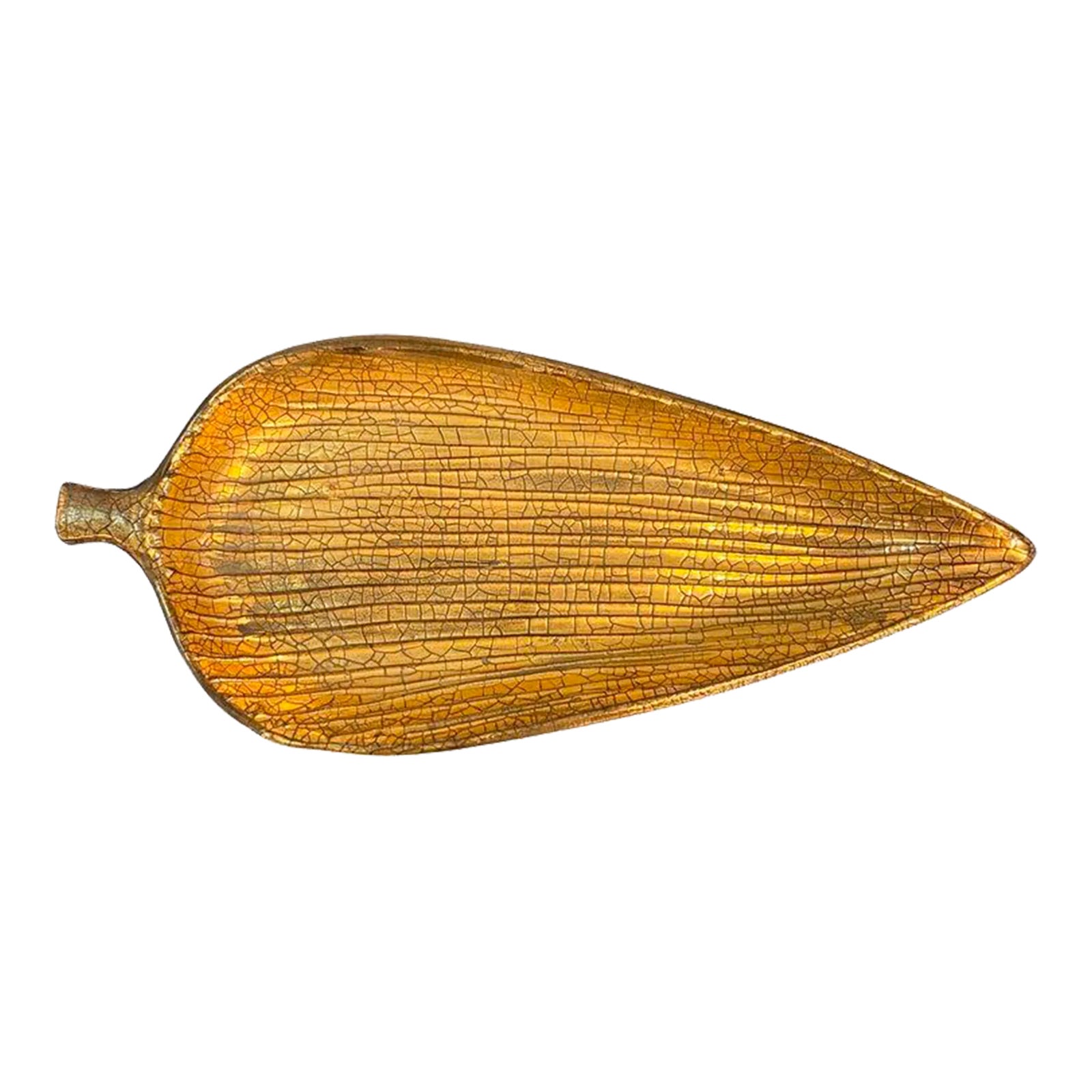 MidCentury Modern Italian Gilt Art Pottery Leaf Tray Chairish