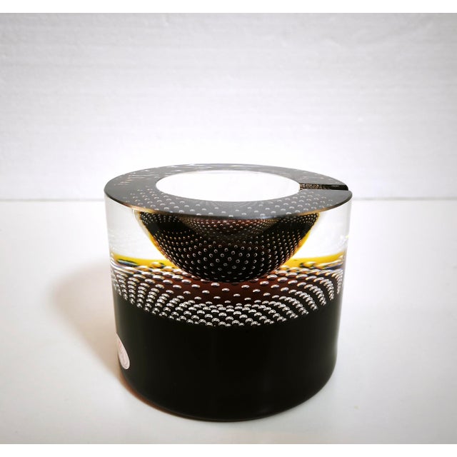 Princ Art Glass Vase and Ashtray Set by Pavel Havelka, Czech, 1990s, Set of 2 For Sale - Image 14 of 18