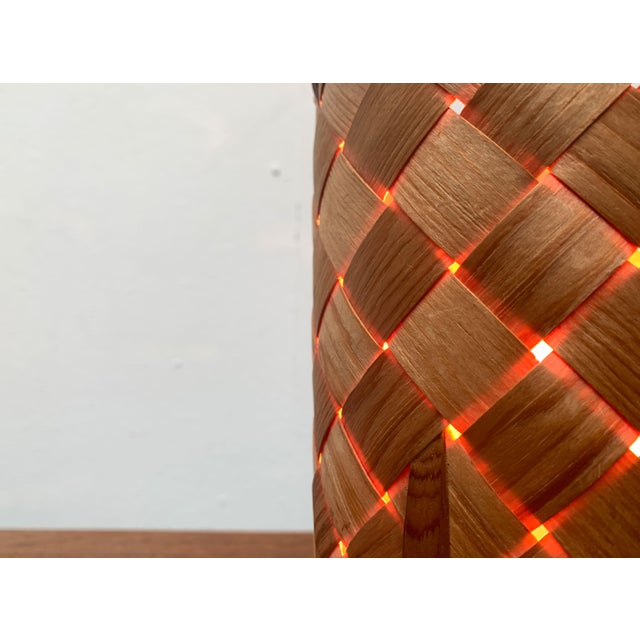Mid-Century Swedish Wooden Veneer Table Lamp from Vamhus, 1960s For Sale - Image 16 of 18