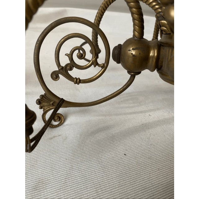 Vintage Spanish Style Chandelier Center Upper Part For Sale - Image 4 of 10