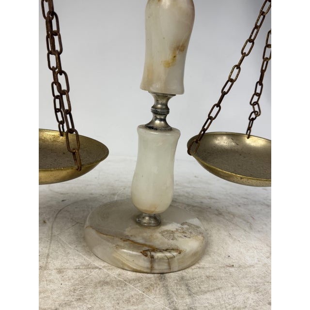 Vintage Scale in Onyx and Brass, 1940s For Sale - Image 9 of 12