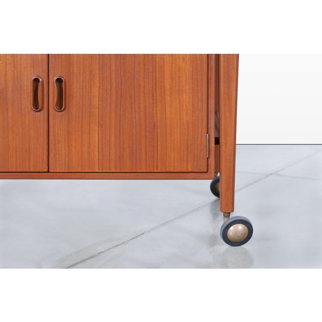 Wood 1960s Danish Modern Teak Extendable Bart Cart by Falster Mobelfabrik For Sale - Image 7 of 15