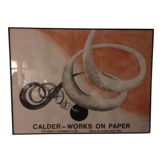 Alexander Calder Exhibition Litograph Poster Perls Gallery 1976 New York For Sale