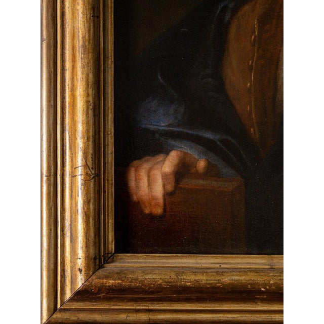 After Salomon Adler, Portrait of a Learned Gentleman, 17th Century, Oil On Canvas For Sale - Image 4 of 8