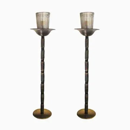 Floor Lamps from Barovier & Toso, 1960s, Set of 2 For Sale - Image 6 of 9