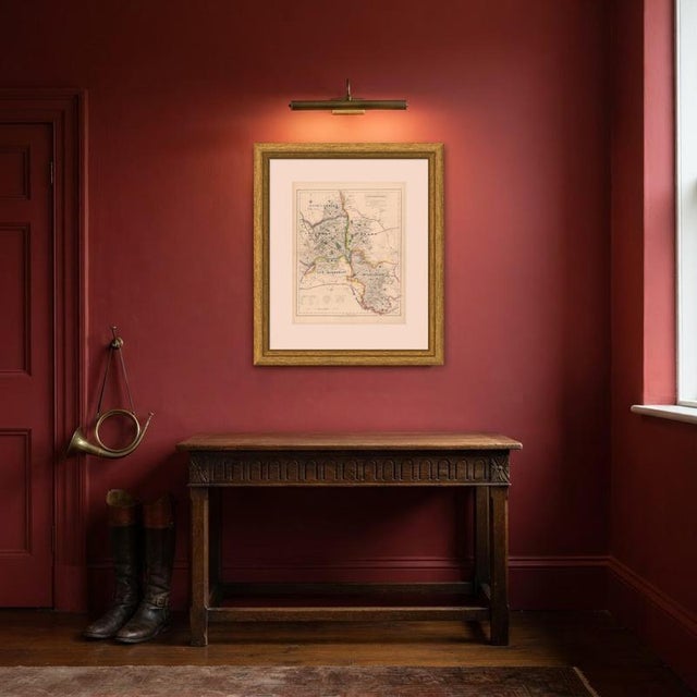 Antique Hobson Fox Hunting Map of Oxfordshire by Heythrop Hunt, 1870 For Sale - Image 9 of 10