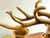 Brass Handsome Solid Brass Reindeer Candlestick Holder Pair For Sale - Image 8 of 9