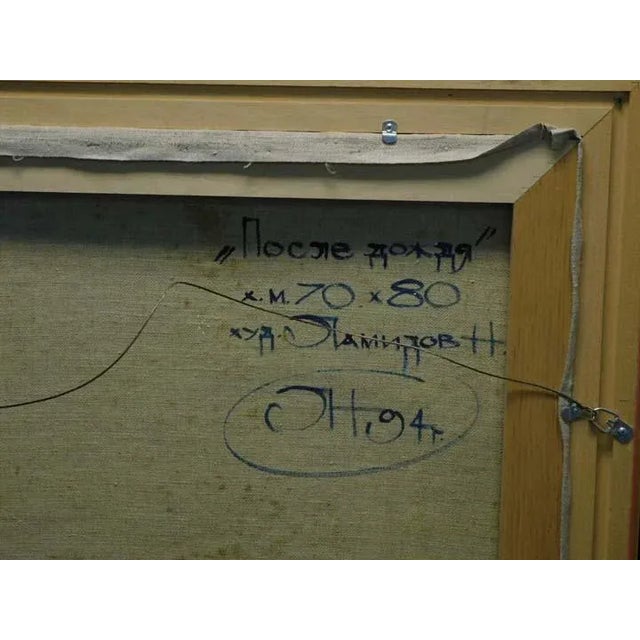 "After Rain" Naim Lamidov Original Oil Painting on Stretched Canvas, Framed For Sale In Denver - Image 6 of 8