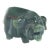 Late 20th Century Miniature Hand-Carved Piglet of Nephrite Jade For Sale