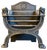 19th Century Regency Style Polished Cast Iron Fire Grate For Sale