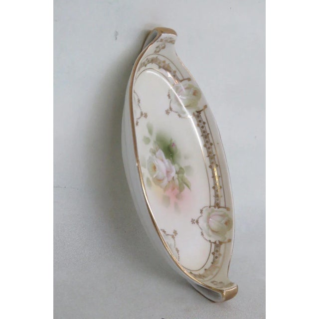 Royal Rudolstadt Prussia Porcelain White Roses Small Serving Tray Dish For Sale In Miami - Image 6 of 13