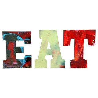 Metal Marquee Letters "EAT" - 3 Pieces For Sale