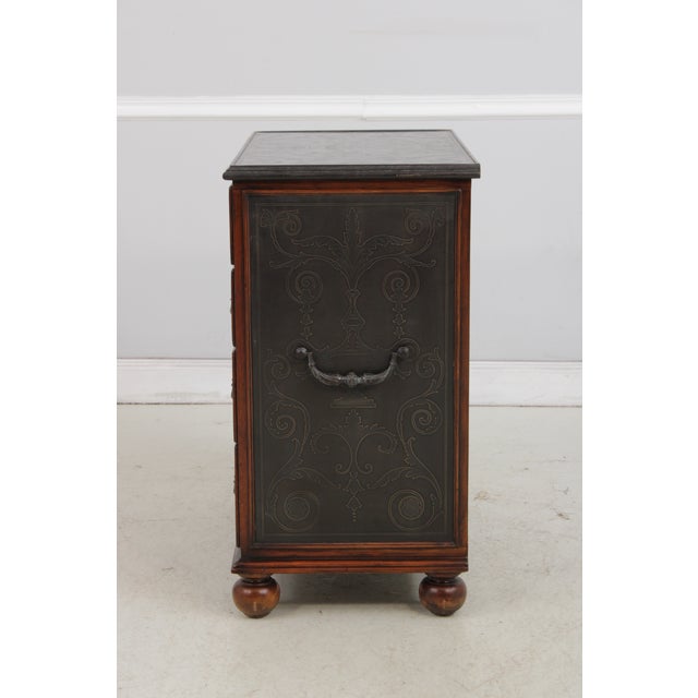 Theodore Alexander Theodore Alexander Embossed Brass Surface Chest For Sale - Image 4 of 15