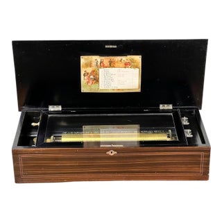 Antique Swiss 12 Tune Music Box C. Late 19th Century For Sale