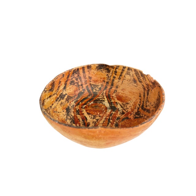 Brown Vintage Amazonian Wauja Indigenous Redware Ceramic Bowl Brazil For Sale - Image 8 of 8