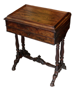Vintage Classic French Mahogany Sewing Desk