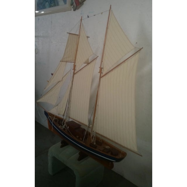1970s Six Foot Model Sailboat For Sale - Image 5 of 7