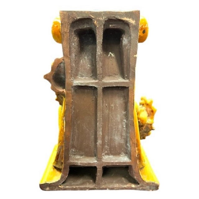 Early 20th Century Early 20th Century Italian Baroque Revival Glazed Majolica Cherub Wall Bracket For Sale - Image 5 of 11