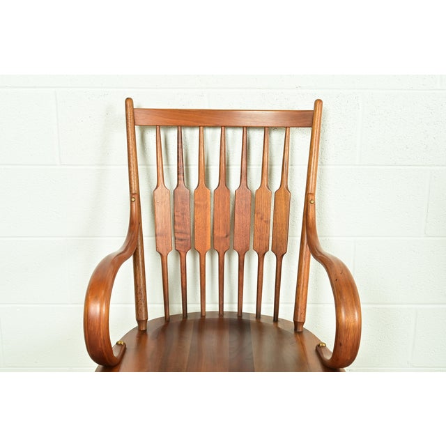 Mid-Century Modern Kipp Stewart for Drexel Declaration Sculpted Walnut Armchairs, Pair For Sale - Image 3 of 10