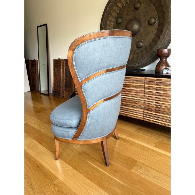 Art Deco Mid 20th Century Swedish Art Deco Style Chair For Sale - Image 3 of 15