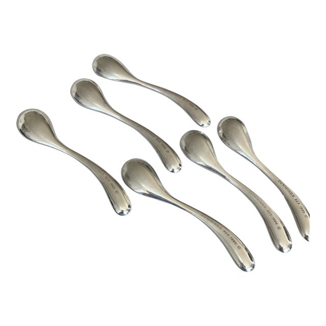 1980s Angela Cummings Silver Espreeso Spoons - 6 pcs For Sale