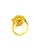 Metal Bochic “Orient” Vintage Yellow Sapphire Cluster Ring Set In 18K Gold & Silver For Sale - Image 7 of 9