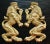 Vintage Gold English Fighting Wall Lions a Pair For Sale - Image 10 of 10