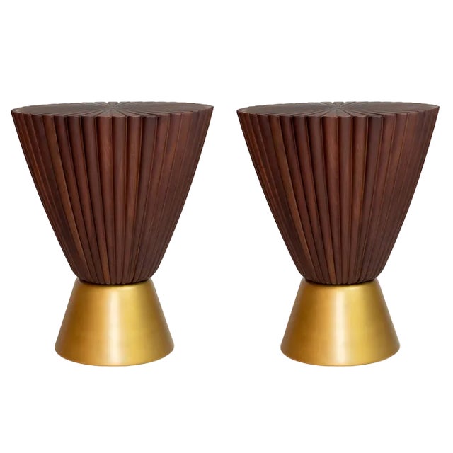 Set of Goathi Stools by Alma de Luce For Sale