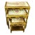 French Style Nesting Tables – Set of 3 With Glass Tops, Gold Frames & Floral Center Detail For Sale