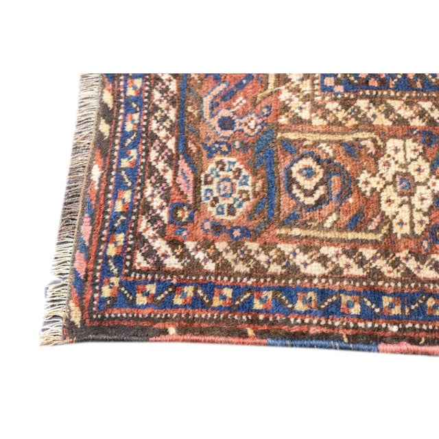 Antique Afshar Rug 5'2'' x 6' For Sale - Image 10 of 12