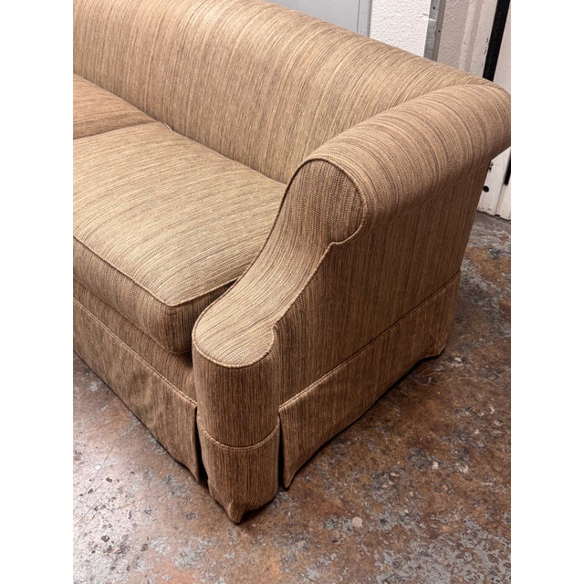 Taupe Belmar Bespoke Roll Arm Sofas, Pair For Sale - Image 8 of 12