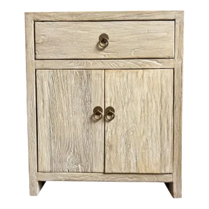 Simple Bleached Elm Nightstand
