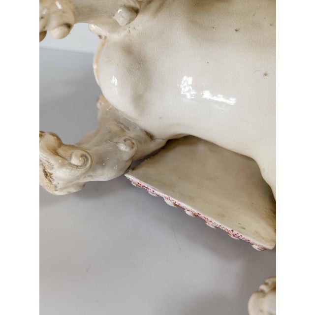 19th or 20th Century Japanese Meiji Style Satsuma Foo Dog Pedestal Base For Sale - Image 16 of 17