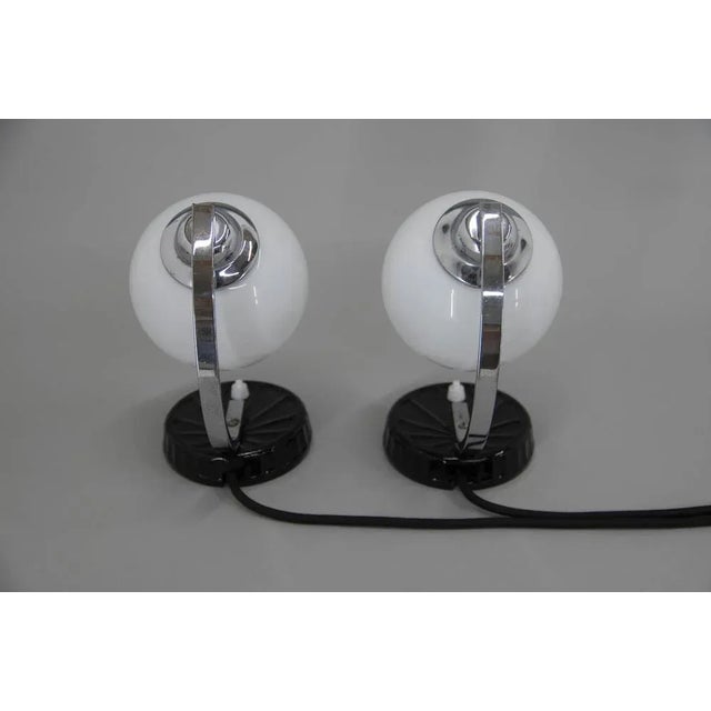 Black Art Deco Table Lamps, 1930s, Set of 2 For Sale - Image 8 of 10
