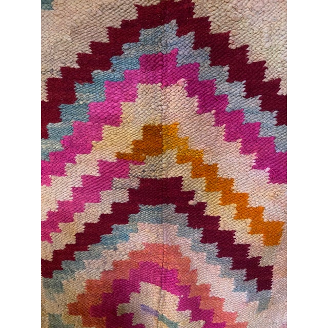 Mid 20th Century Mid-20th Century Vintage Peruvian Andean Geometric Textile Wall Hanging (66" X 72") For Sale - Image 5 of 5