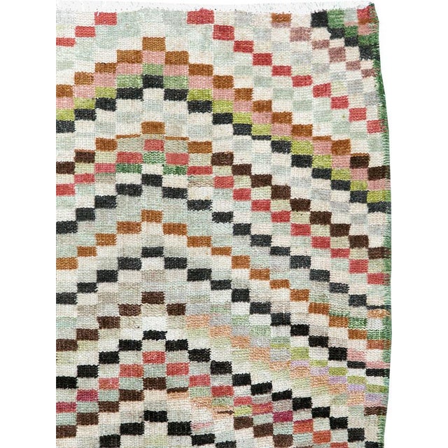 Art Deco Galerie Shabab Collection Mid-20th Century Turkish Art Deco Style Anatolian Rug For Sale - Image 3 of 10